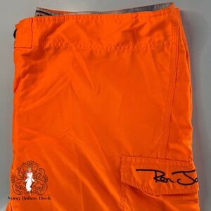 Ron Jon Surf Shop Size 44 Swim Trunks PRELOVED Neon Orange